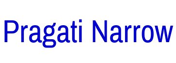 Pragati Narrow 字体
